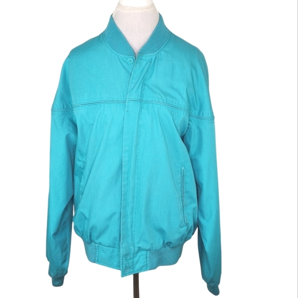 Par Four Other - Vintage Par Four Aqua Blue Derby Bomber Jacker Size Large